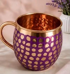 Designer Printed Customized Eco-Friendly Copper <b>Mug</b> Handle Vibrant Indian Artwork Classic <b>Large</b> Capacity Unique Tableware - Product Image 1