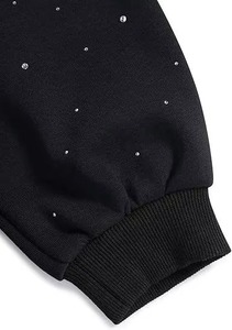 All Over Rhinestone Hoodie Custom Heavyweight <b>Thick</b> <b>Fleece</b> Cotton Hoodie for Men Loose Fit Diamond Streetwear Rhinestone Hoodies - Product Image 3