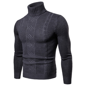 Pull à col roulé pour homme, nouveau style, pull jacquard - Product Image 3