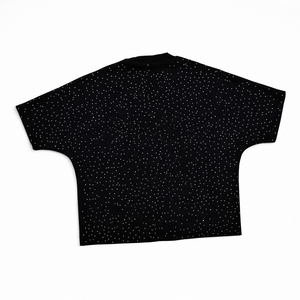 T-shirts surdimensionnés pour hommes avec strass, style streetwear, coupe ample, t-shirt d'été respirant en coton pour hommes - Product Image 2