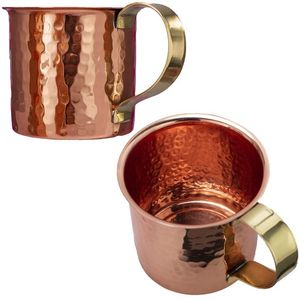 Ensemble de tasses à Moscow Mule en cuivre, couleur unie, design classique, poignée plaquée or, pour fêtes, usage adulte, tasses en métal pour voyages et camping - Product Image 4