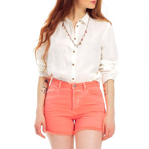 Shorts de mezclilla de cintura alta para mujer, pantalones cortos de mezclilla holgados con dobladillo, shorts de mezclilla para mujer, precio razonable - Product Image 3