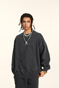 High Quality 380gsm French Terry Acid Wash Sweatshirt Sweatpants and Hoodie <b>Set</b> <b>Men</b> Tracksuits Unisex <b>Sets</b> - Product Image 4