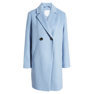 Manteau long en laine double face pour femme, coupe ample, rembourré en coton, avec poches, chaud, pour l'automne et l'hiver - Product Image 5