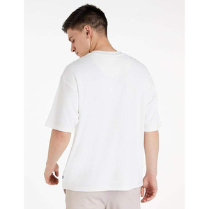 T-shirt décontracté pour homme, style hip-hop, coupe ajustée, ourlet incurvé, impression de logo personnalisée, 100% coton blanc, manches courtes, tendance, taille XXL - Product Image 6