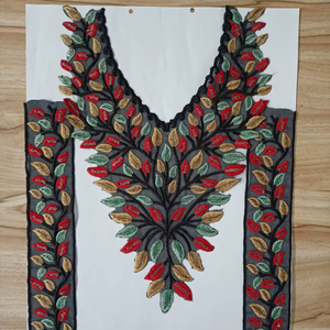 Luxury Custom Embroidered <b>Sew</b>-<b>On</b> <b>Patches</b> High Quality Handcrafted Orgeza Fabric Sequins Bridal Dresses Tops Home Textiles Honey - Product Image 1