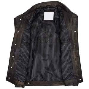 Casual Leather <b>Trucker</b> Winter <b>Jacket</b> Durable Stitching With Relaxed Fit For Daily Wear <b>Trucker</b> <b>Jacket</b> - Product Image 6