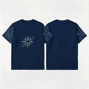 Camiseta de Hombre con Estampado Gráfico Minimalista, Manga Corta, Algodón Premium, Corte Ajustado, Informal, Moda de Verano - Product Image 2