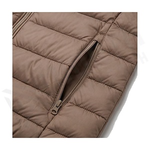 Hooded Quilted Waterproof <b>Bubble</b> Jacket Black Full Sleeve Winter Windproof Cotton Shell Knitted Fabric Polyester Filling Stand - Product Image 5