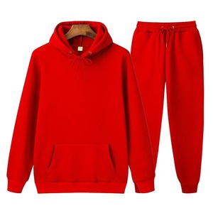 Nouvel ensemble de survêtement décontracté pour hommes et femmes, couleur unie, pantalon épais et long, 2 pièces, survêtement de sport en molleton pour homme, automne - Product Image 2