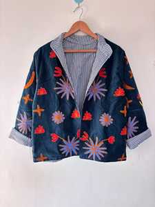 Unisex Cotton Suzani Hand Embroidered Best Jacket Coat for <b>Summer</b> Women's Winter Wear Bridesmaid Gifts Wholesale Supply for Bath - Product Image 2