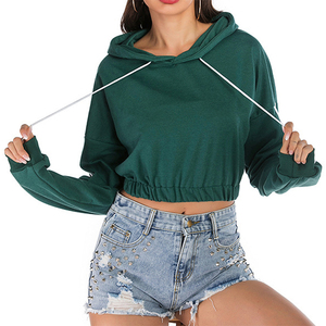 Factory Direct Supply Lightweight <b>Crop</b> <b>Top</b> <b>Hoodies</b> Custom Women 100% Cotton Printing New Design Women <b>Crop</b> <b>Top</b> <b>Hoodies</b> - Product Image 2