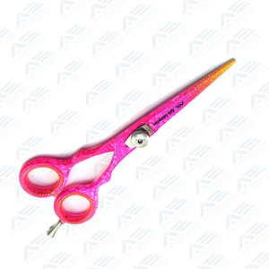 Ciseaux de coiffeur en papier enduit lame tranchante cisailles de salon en acier inoxydable allemand avec repose-doigt réglable - Product Image 2