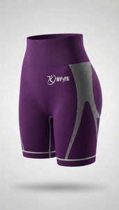 กางเกงขาสั้นโยคะผู้หญิง ยกกระชับสะโพก ระบายอากาศดี สวมใส่สบาย ผ้าไนลอน/คอตตอน เอวยางยืด เหมาะสำหรับออกกำลังกาย ฟิตเนส กระชับสัดส่วน - Product Image 4