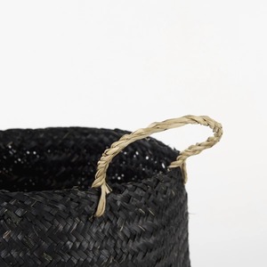 Set of 3 Black Seagrass <b>Storage</b> <b>Baskets</b> Handmade <b>Storage</b> <b>Basket</b> Wholesale eco-friendly Made in Vietnam - Product Image 4