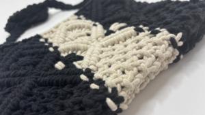 Bolsos de Macramé de Algodón de Doble Color con Diseño de Nudos Hechos a Mano, Cierre Abierto, Plegables, Aspecto Elegante, Duraderos, Funcionalidad Diaria - Product Image 5