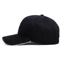 Gorra de Béisbol Unisex Personalizada con Ribete Rojo, Gorra de Algodón Ajustada de 6 Paneles para Adultos, Uso Casual