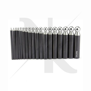 Premium Dapping Punch Set 18 Pcs Dapping Punches Block Set Hole Punch Set Dapping Die Block Jewelry <b>Doming</b> Equipment's Disc - Product Image 2