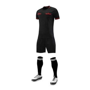 Ensemble de maillots de football unisexe, col rond, manches courtes, 100% polyester, évacuation de l'humidité, respirant, séchage rapide, motif 3D, nom d'équipe personnalisé - Product Image 4