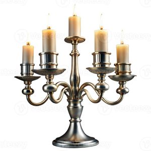 Candelabro moderno de hierro para decoración de mesa de comedor, ambiente romántico con velas y realce elegante del interior. - Product Image 2