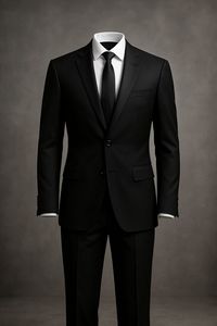 Veste de Costume Homme Sur Mesure Coupe Slim Décontractée Simple Boutonnage Imperméable Coupe-Vent Respirante en Polyester/Viscose - Product Image 2