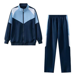 Traje de entrenamiento de poliéster 100% transpirable para hombre, personalizado OEM 2025, con cuello alto y media cremallera, para otoño - Product Image 5