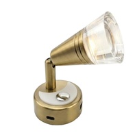 Lampe murale LED RV rotative et dimmable 12V 24V avec lumière de lecture rechargeable USB-A Type-C pour camping-car, bateau, marine