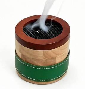 Quemador de incienso clásico de madera y cuero estilo árabe para Oud Bakhoor, aromaterapia y decoración del hogar. - Product Image 5