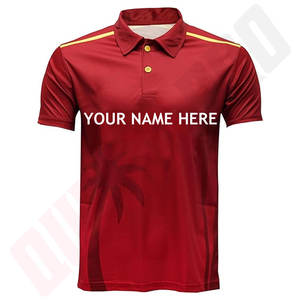 Maillot de cricket Coupe T20 en polyester, maillot de supporter de cricket, polo à enfiler, vêtements de sport, tenue d'entraînement d'équipe, respirant et résistant - Product Image 3