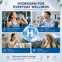 Comprimés d'eau hydrogénée, comprimés d'hydrogène moléculaire au magnésium, supplément d'hydrogène riche en H2, comprimés effervescents