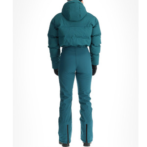 Conjunto de Chaqueta y Pantalones de Esquí para Mujer, Color Verde Azulado, Impermeable 10,000mm, Acolchado, con Capucha, para Invierno, Poliéster/Nailon - Product Image 2