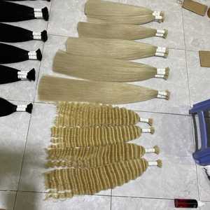 Extensión de cabello humano ondulado para mujer, accesorio de cabello humano ondulado, doble estiramiento, indio, ondulado, Color rubio, ruso, 613 a granel - Product Image 5