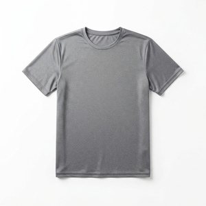 เสื้อยืดกีฬาโพลีเอสเตอร์แห้งเร็วแบบเรียบ OEM ODM รับทำโลโก้ เสื้อยืดออกกำลังกายฟิตเนสสำหรับผู้ชาย - Product Image 6