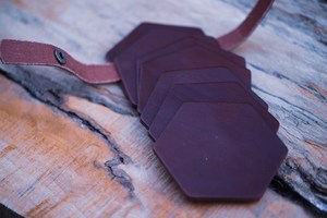 Sous-verres en cuir véritable sur mesure, forme personnalisée, en cuir de buffle de qualité supérieure, pour table, verres et mugs, fabricant LC-0065B - Product Image 5