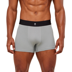 Calzoncillos bóxer para hombre, color gris claro, suaves, elásticos, transpirables, compresivos, que absorben la humedad, pantalones cortos deportivos para gimnasio - Product Image 1