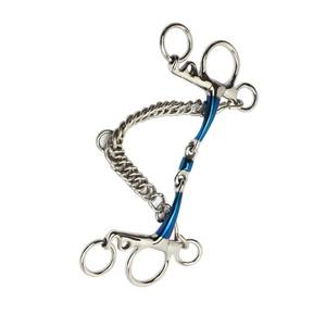 Novedad: ZUMA ENTERPRISES - Bocado de caballo Pelham profesional personalizable de acero inoxidable con boca portada - Product Image 5