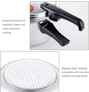 Cuisinière à pression classique, grande capacité, construction durable en acier inoxydable, système de sécurité avancé, technologie de cuisson rapide, gaz - Product Image 4