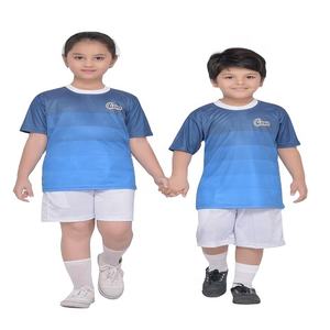 Nueva Camiseta con estampado digital de diseño personalizado para niños y niñas con uniformes deportivos de medio pantalón - Product Image 4