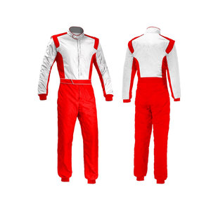 Custom <b>Red</b> White Racing <b>Suit</b> Full Sleeve Flame Retardant Men Adult Motorcycle Auto Racing Wear All Seasons - Product Image 1