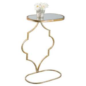 <b>Gold</b> Finished Metal <b>Side</b> <b>Table</b> Living Room Furniture Accessories Sofa <b>Side</b> <b>Table</b> Hot Selling Metal Coffee <b>Table</b> With Glass Top - Product Image 1