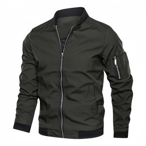 Chaqueta de Mezclilla para Hombre, 100% Algodón, Invierno, Casual, Cuello Alto, Transpirable, Secado Rápido, Logotipo Frontal, Moda Urbana - Product Image 1