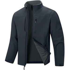 Vestes softshell pour hommes en coton polaire coupe-vent, streetwear, unies, personnalisables avec logo, poches zippées, vente en gros de vestes softshell - Product Image 1