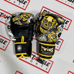 Guantes de Boxeo con Estampado Completo, Último Modelo Twins, Guantes Profesionales de Piel de Vacuno Genuina para Muay Thai y Kickboxing - Product Image 1