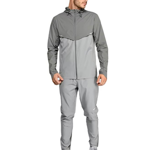 ชุดกันลมผู้ชายแบบมีฮู้ดกันฝน ผ้าหนา ทนทาน เป็นมิตรกับสิ่งแวดล้อม แห้งเร็ว ระบายอากาศได้ดี ขายส่ง ออกแบบตามสั่ง คุณภาพสูง - Product Image 1