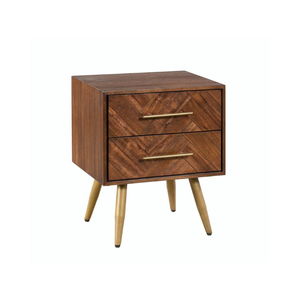 Colección BERGEN, Mesita de Noche de Madera Maciza, Diseño Moderno, Ecológica, Duradera, con 2 Cajones, Muebles de Dormitorio de Alta Calidad - Product Image 1