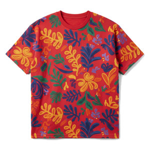 T-shirt léger en coton pour homme, 100 % coton, brodé, coupe ample, fabriqué en usine, imprimé - Product Image 1