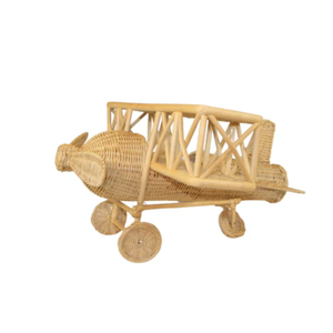 Handwicker Natural Rustic Rattan Decorative <b>Airplane</b> Flying Plane Kids <b>Toy</b> Children Bedrooms Decoration from Vietnam - Product Image 1