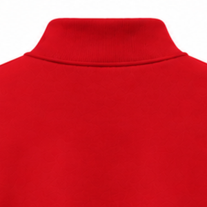 <b>Red</b> Oversized Mock Neck <b>Sweatshirt</b> Unisex Heavyweight Pullover Long Sleeve Relaxed Fit Custom Printed Streetwear Casual Winter - Product Image 4