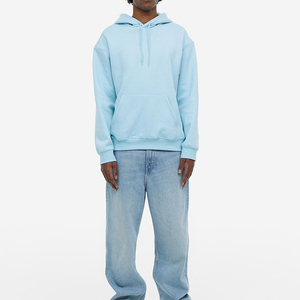 Sweat-shirts à capuche oversize pour hommes et femmes, couleur unie rouge, noir, gris, automne-hiver, polaire, logo sur le devant, style hip-hop, 100% coton - Product Image 2
