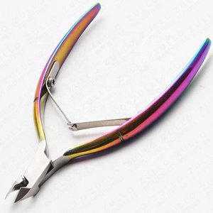 Coupe-cuticules professionnel en acier inoxydable arc-en-ciel de qualité supérieure, à mâchoires affûtées, pour manucure et pédicure, avec logo OEM - Product Image 4